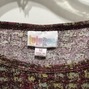 LuLaRoe Gray and Pink Top Med Irma